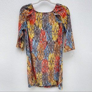 Glam Nordstrom midi dress medium leopard tribal bohemian boho